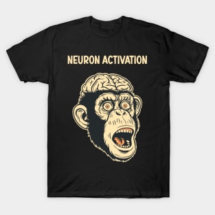 Funny Monkey Brain Internet Meme Neuron Activation T-Shirt